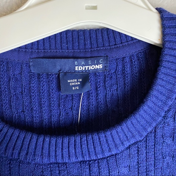 Basic Editions Sweaters Womens Size Small NWT Blue - Picture 2 of 4